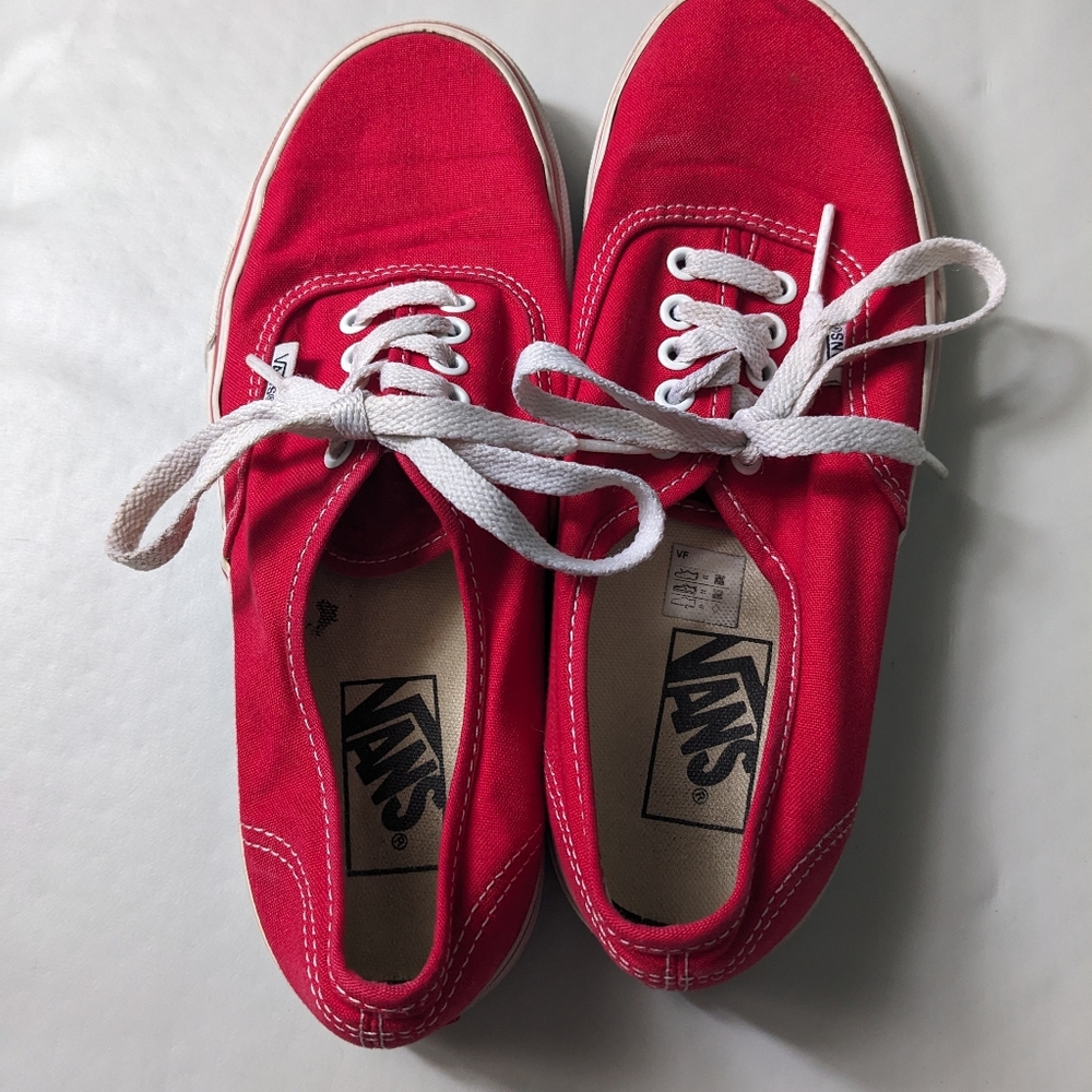 Red Vans, Women's 8.5